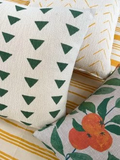 'Fabric By The Yard - Triangles - Green On California Cotton -Wall Decoration Store 001Arrows Green on California Cotton 20inx20in RS6