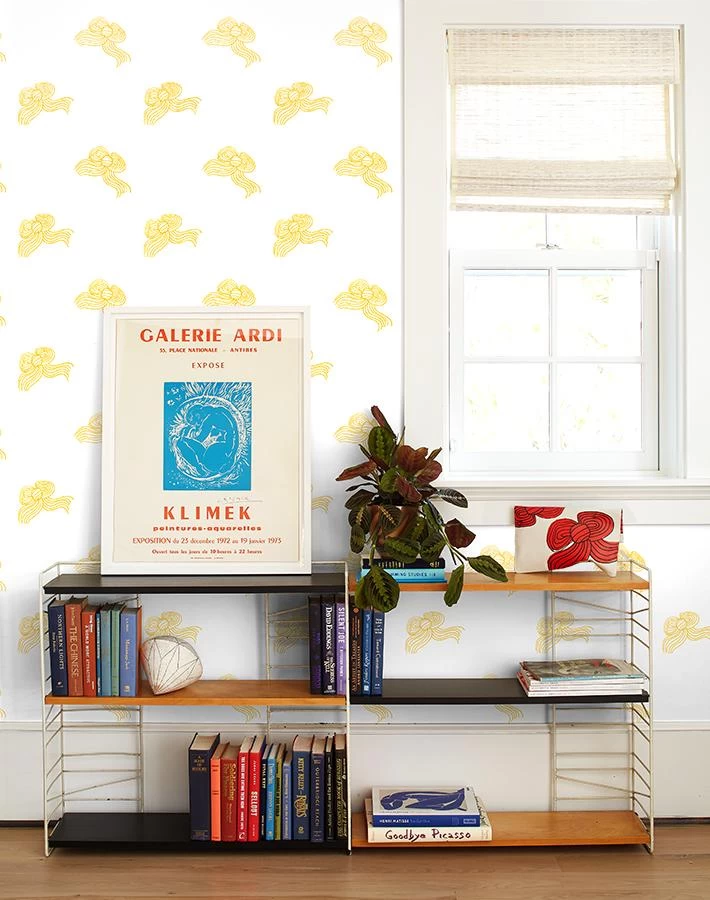 'Bows' Wallpaper By Clare V. - Marigold 4 'Bows' Wallpaper By Clare V. - Marigold - Image 2