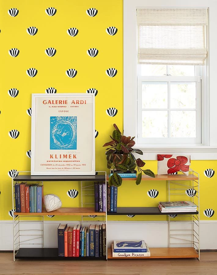 'Lotus' Wallpaper By Clare V. - Yellow 4 'Lotus' Wallpaper By Clare V. - Yellow - Image 2