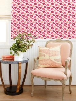 'Kiss My A' Wallpaper By Nathan Turner - Pink -Wall Decoration Store 3 3496b371 7ab7 4fcf a81b 28383c774109