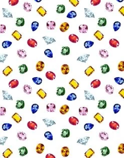 'Five Karat' Wallpaper By Nathan Turner - White