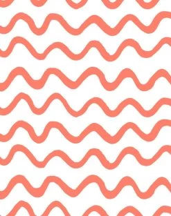 'Aegean Waves' Wallpaper By Tea Collection - Watermelon