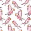 'Alexandrine Parakeet' Wallpaper By Tea Collection - Pink