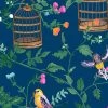 'Ann's Garden' Wallpaper By Carly Beck - Deep Navy