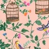 'Ann's Garden' Wallpaper By Carly Beck - Salmon