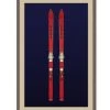 'Antique Skis Navy 2' By Nathan Turner Framed Art -Wall Decoration Store Antique Skis Navy 2 Design
