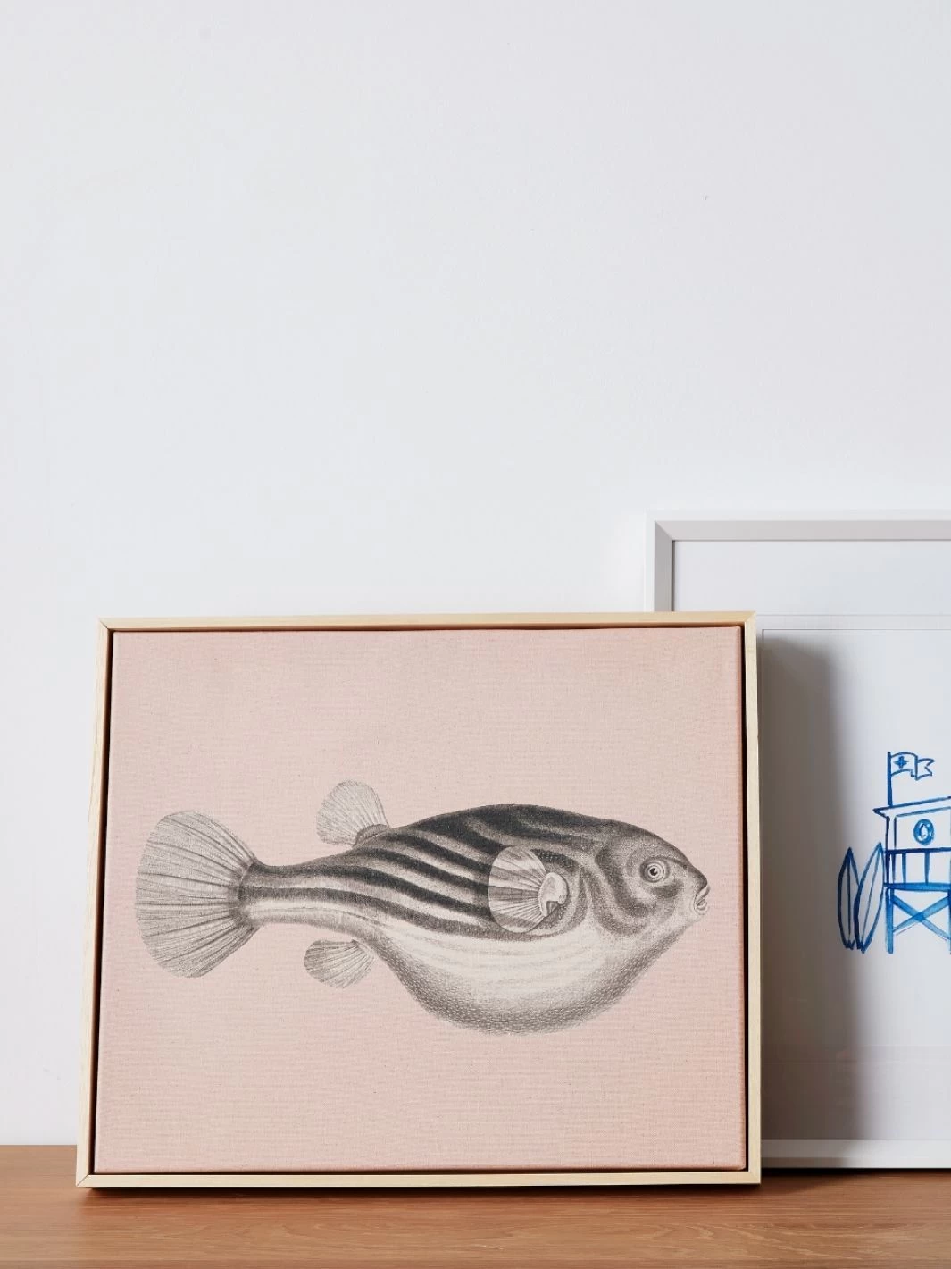 'Blowfish' On Natural Canvas Framed Art 4 'Blowfish' On Natural Canvas Framed Art - Image 2