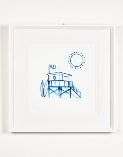 'Malibu Lifeguard Stand' Framed Art By Nathan Turner