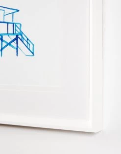 'Malibu Lifeguard Stand' Framed Art By Nathan Turner -Wall Decoration Store Artshoppe Malibu Lifeguard Stand Framed Art Detail