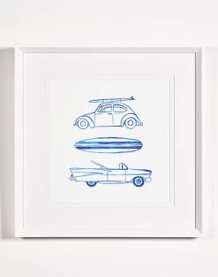 'Malibu Surfs Up' Framed Art By Nathan Turner