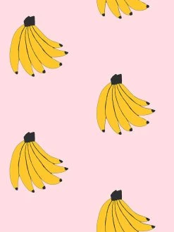'Bananas' Wallpaper By Tea Collection - Ballet Slipper