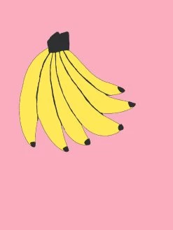 'Bananas' Wallpaper By Tea Collection - Bubblegum -Wall Decoration Store Bananas by Tea Collection Bubblegum Detail