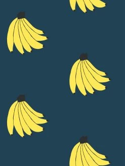 'Bananas' Wallpaper By Tea Collection - Deep Lapis