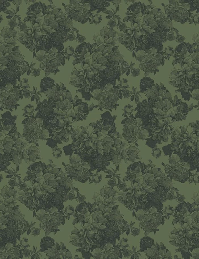 'Barbara Ann' Wallpaper By Wallshoppe - Army Green 6 'Barbara Ann' Wallpaper By Wallshoppe - Army Green - Image 4
