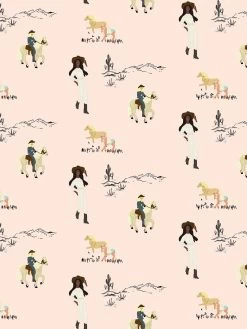 'Barbie™ Ranch' Wallpaper By Barbie™ - Peach