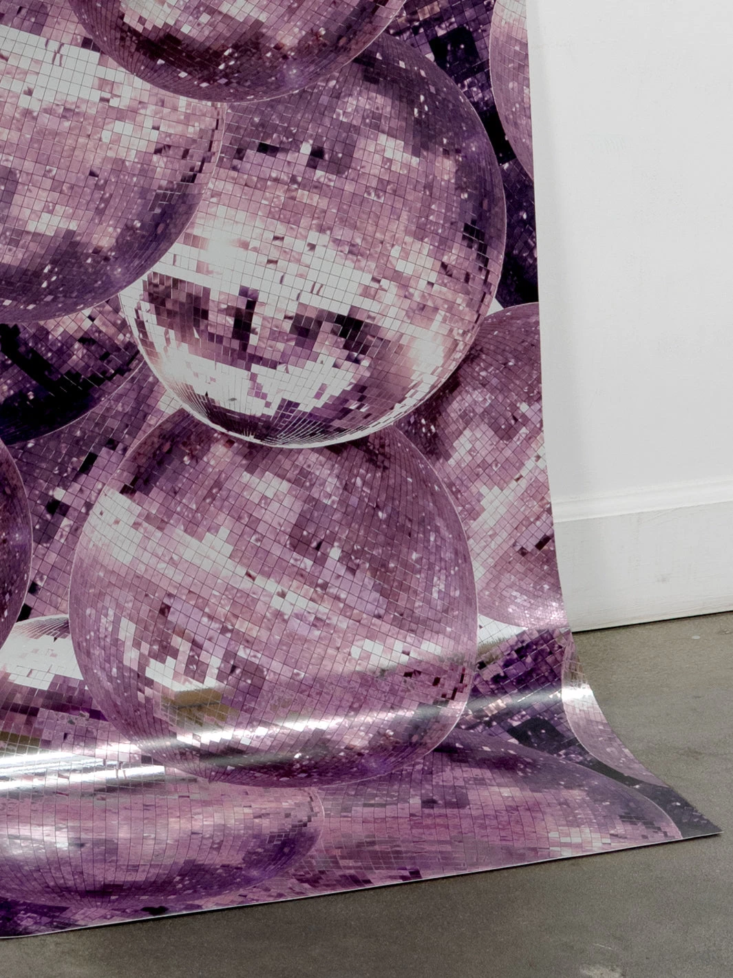 'Barbie™ Disco Ball' Wallpaper By Barbie™ - Pink On Silver Mylar 4 'Barbie™ Disco Ball' Wallpaper By Barbie™ - Pink On Silver Mylar - Image 2