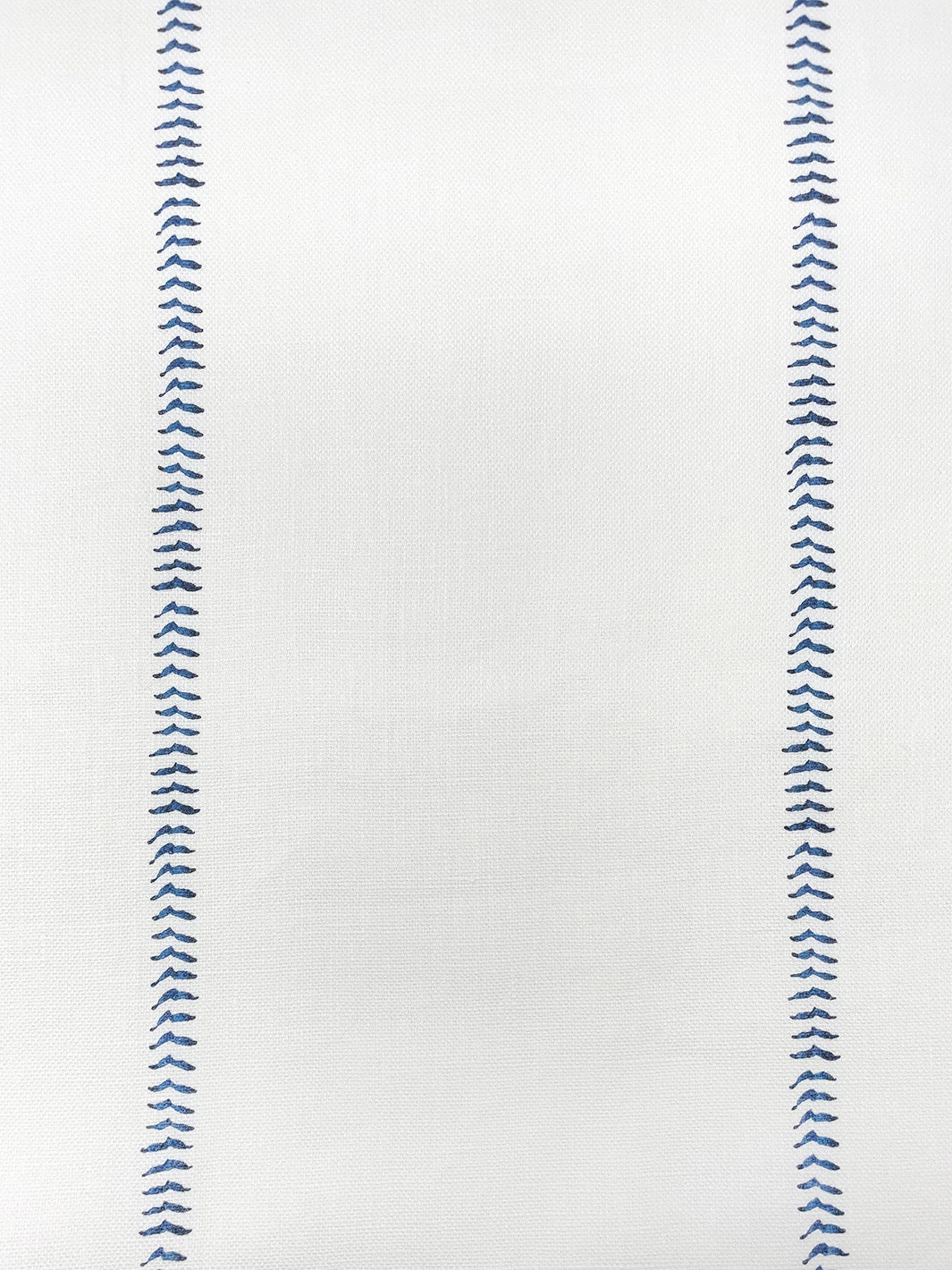 'Fabric By The Yard - Baseball Stitch - Blue On Flax Linen 6 'Fabric By The Yard - Baseball Stitch - Blue On Flax Linen - Image 4