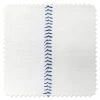 'Fabric By The Yard - Baseball Stitch - Blue On Linen