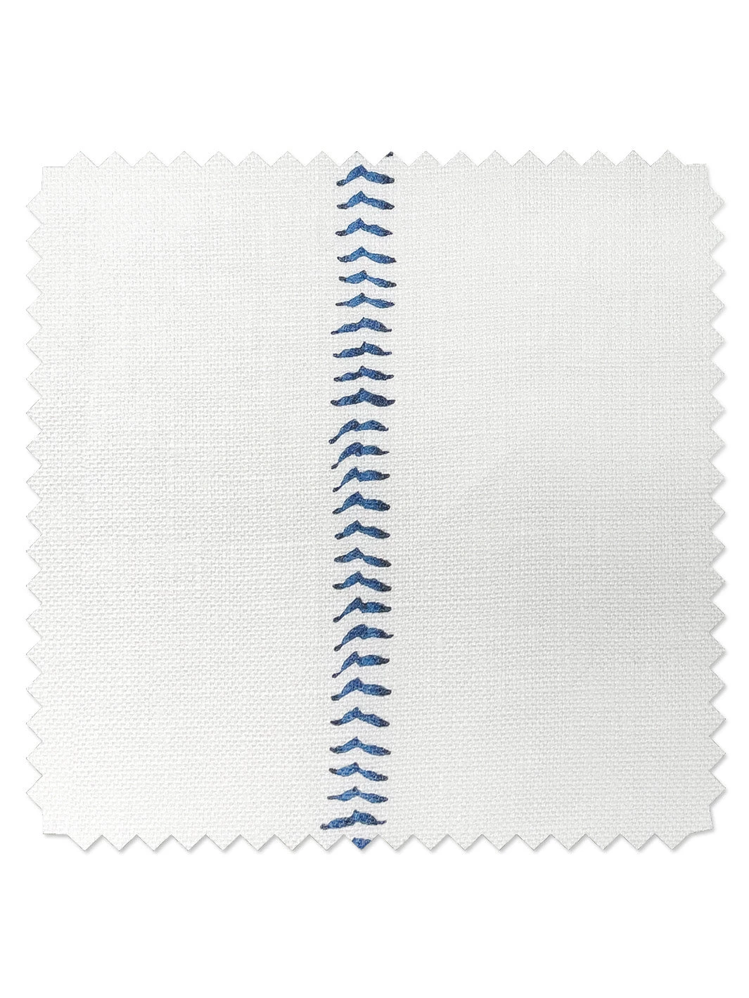 'Fabric By The Yard - Baseball Stitch - Blue On Flax Linen 5 'Fabric By The Yard - Baseball Stitch - Blue On Flax Linen - Image 3