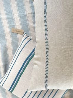 Wall Decoration Store -Wall Decoration Store Baseball Stitch Blue on Flax Linen 22inx22in RS3 7d28ee87 22bb 4745 af8c a870f09f355a