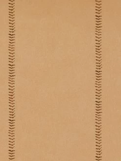 'Baseball Stitch' Kraft' Wallpaper By Wallshoppe - Saddle -Wall Decoration Store Baseball Stitch on Kraft Leather Detail