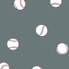 'Baseball Toss' Wallpaper By Wallshoppe - Dark Grey