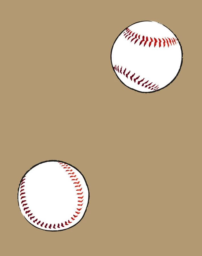 'Baseball Toss' Wallpaper By Wallshoppe - Leather 4 'Baseball Toss' Wallpaper By Wallshoppe - Leather - Image 2