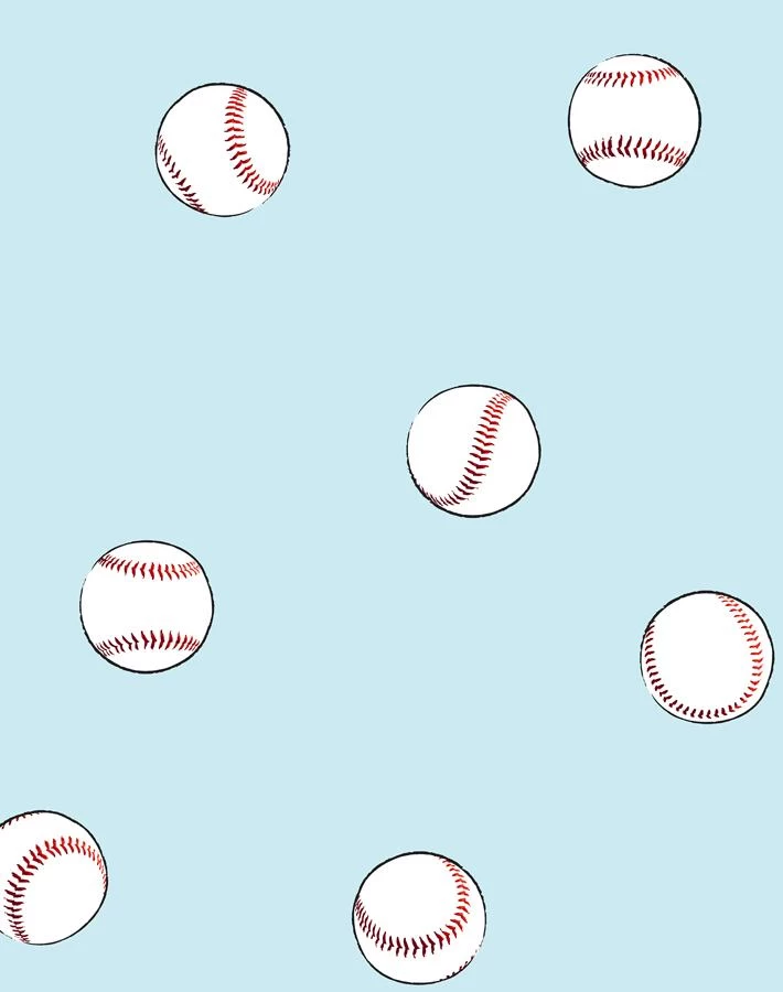 'Baseball Toss' Wallpaper By Wallshoppe - Sky 3 'Baseball Toss' Wallpaper By Wallshoppe - Sky