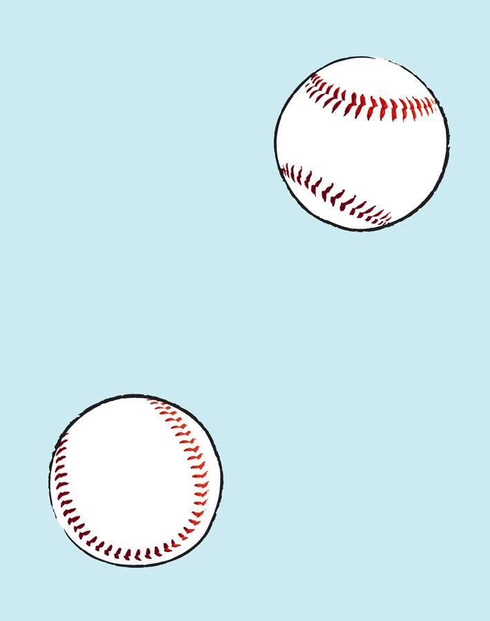 'Baseball Toss' Wallpaper By Wallshoppe - Sky 6 'Baseball Toss' Wallpaper By Wallshoppe - Sky - Image 4