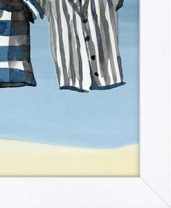 'Beach Stripes' Framed Art By Nathan Turner -Wall Decoration Store Beach Stripes by Nathan Turner detail