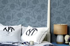 'Eleanor Rigby' Wallpaper By Wallshoppe - Flint / Dior Gray -Wall Decoration Store Bedroom slider flintgrey
