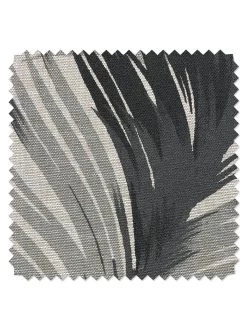 'Fabric By The Yard - Belafonte Palm - Black On Flax Linen