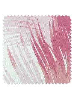 'Fabric By The Yard - Belafonte Palm - Pink On Linen