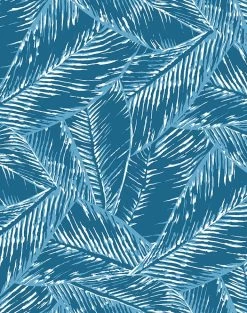 'Best Fronds' Wallpaper By Wallshoppe - Cadet Blue