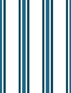 'Between The Lines' Wallpaper By Wallshoppe - Cadet Blue / Indigo
