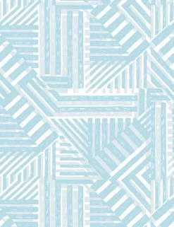 'Bloc' Wallpaper By Wallshoppe - Elephant / Light Blue