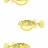 'Blowfish' Wallpaper By Wallshoppe - Yellow