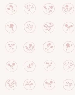'Bonbon Floral' Wallpaper By Carly Beck - Blush