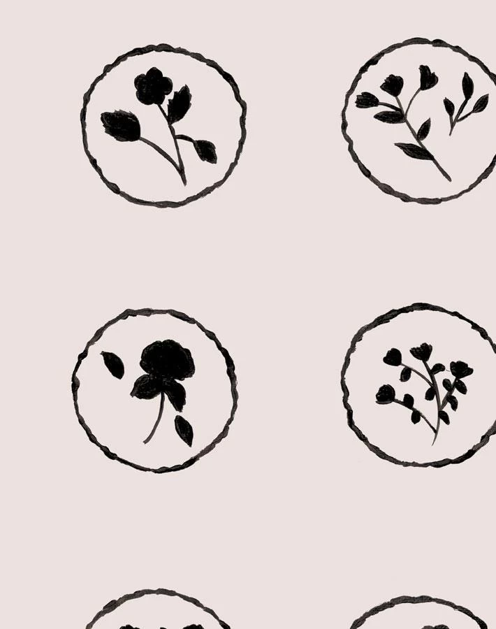 'Bonbon Floral' Wallpaper By Carly Beck - Oyster / Black 5 'Bonbon Floral' Wallpaper By Carly Beck - Oyster / Black - Image 3