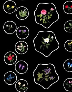 'Bouvier's Botanical' Wallpaper By Carly Beck - Black