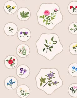 'Bouvier's Botanical' Wallpaper By Carly Beck - Neutral