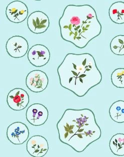 'Bouvier's Botanical' Wallpaper By Carly Beck - Sky