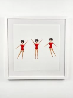 'Brunette Barbie™ In Motion Framed Art