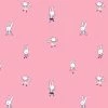 'Ballet Bunnies' Wallpaper By Tea Collection - Bubblegum -Wall Decoration Store Bunnies by Tea Collection Peach Bubblegum Design