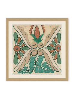 'Cabana Pastel Tile 1' On Canvas By Nathan Turner Framed Art