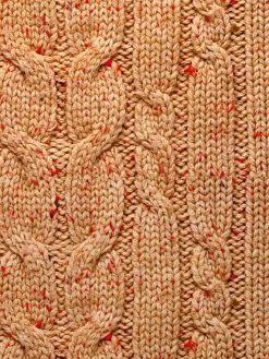 'Cable Knit' Wallpaper By Lingua Franca - Clay -Wall Decoration Store Cable Knit Clay Detail