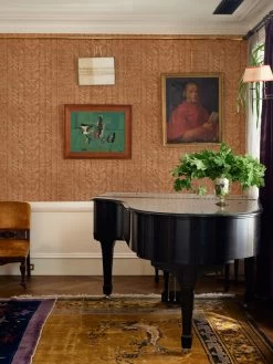 'Cable Knit' Wallpaper By Lingua Franca - Clay