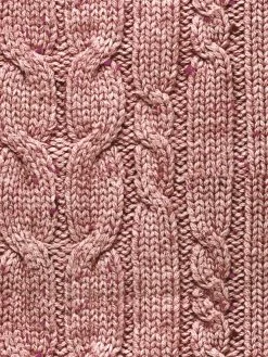 'Cable Knit' Wallpaper By Lingua Franca - Mauve -Wall Decoration Store Cable Knit Mauve Detail