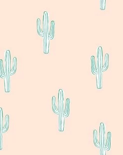 'Cactus' Wallpaper By Tea Collection - Peach