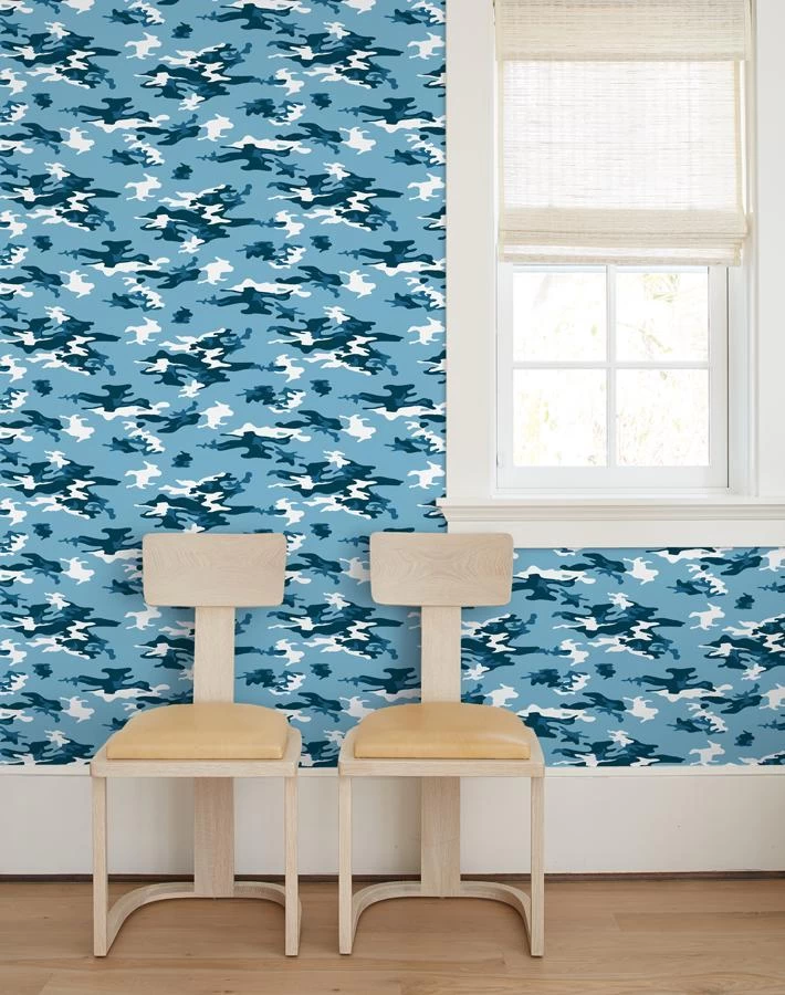 'Camo' Wallpaper By Nathan Turner - Blue 4 'Camo' Wallpaper By Nathan Turner - Blue - Image 2
